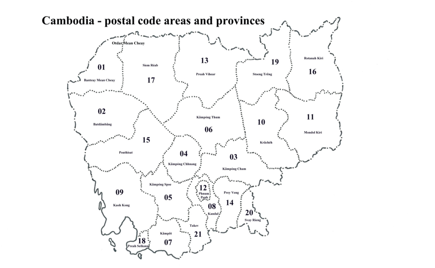 Global Sourcebook For International Data Management   Cambodiapostalcodemap 